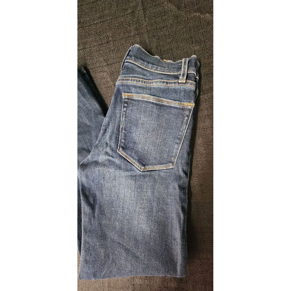 Frame Jeans Women's 25 Le High‎ Straight Leg Cropped Dark Blue Stretch Denim EUC - Picture 3 of 11